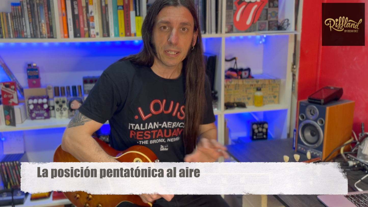 La posición pentatónica al aire