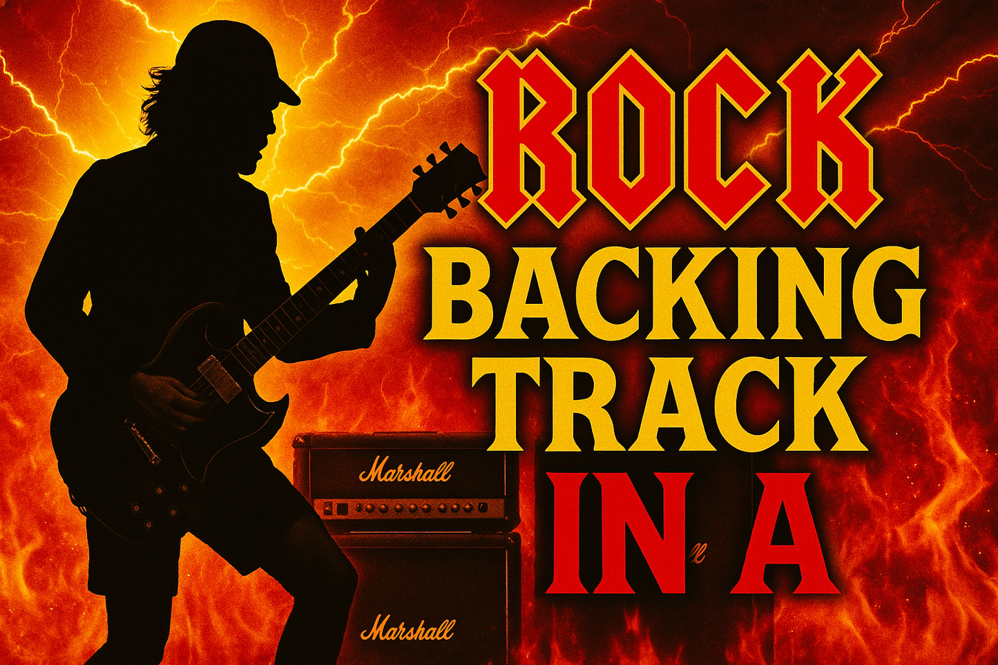 Rock backing track en A