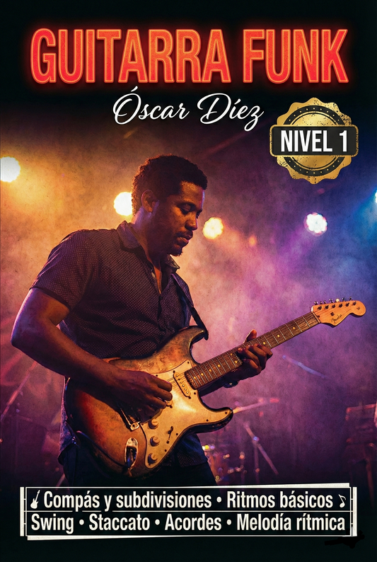 Guitarra Funk nivel 1 - Libro digital + TAB + mp3 + archivos GP